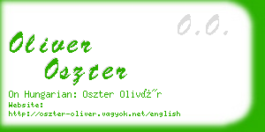 oliver oszter business card